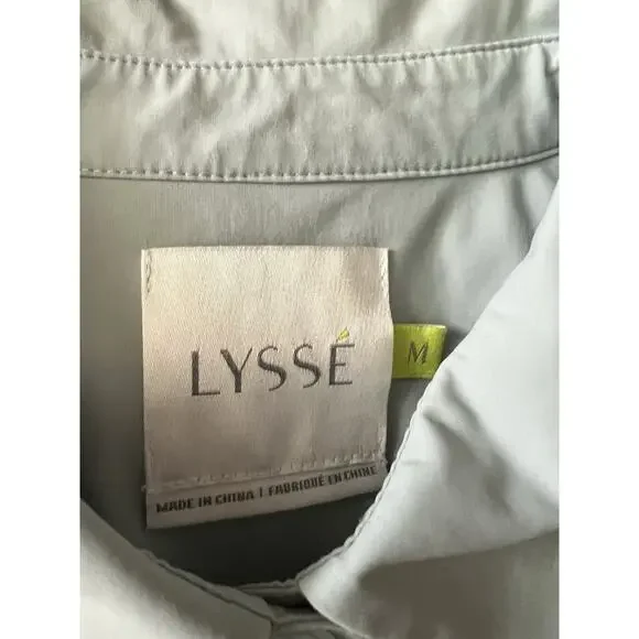 LYSSE Bundle Of 8 Solid Print Button Down Wrinkle Resistant Career Blouses Tops - Picture 16 of 16